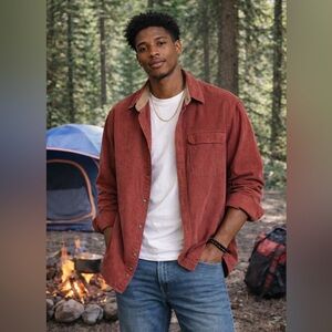Legendary Whitetails Rust Red Corduroy Shirt Jacket
